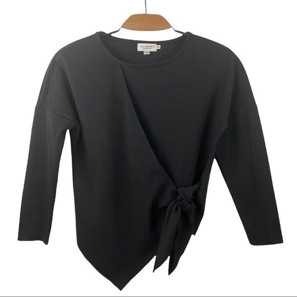 LILI Sidonio Black Front Tie Top Size XS/S - Picture 2 of 5